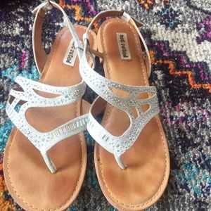 Silver sparkly not rated sandals